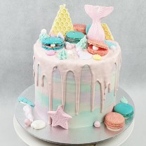 Mermaid Macaron Drip cake (4L)